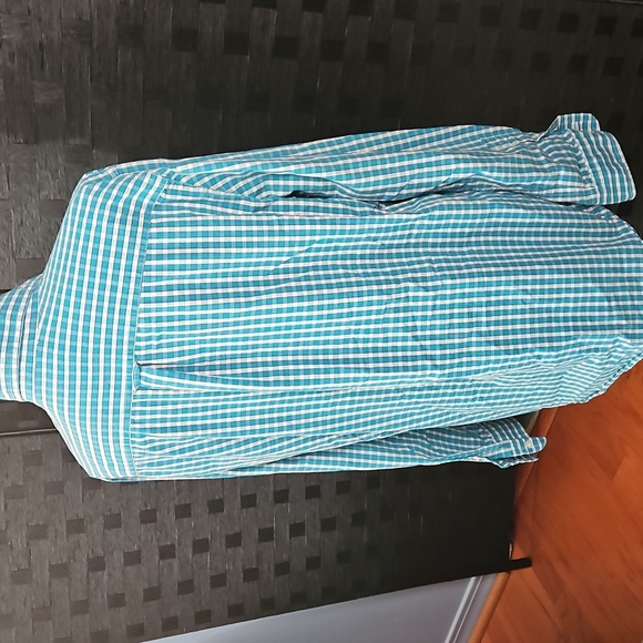 Chaps Blue Checkered Men's Shirt Size Large - Picture 8 of 13